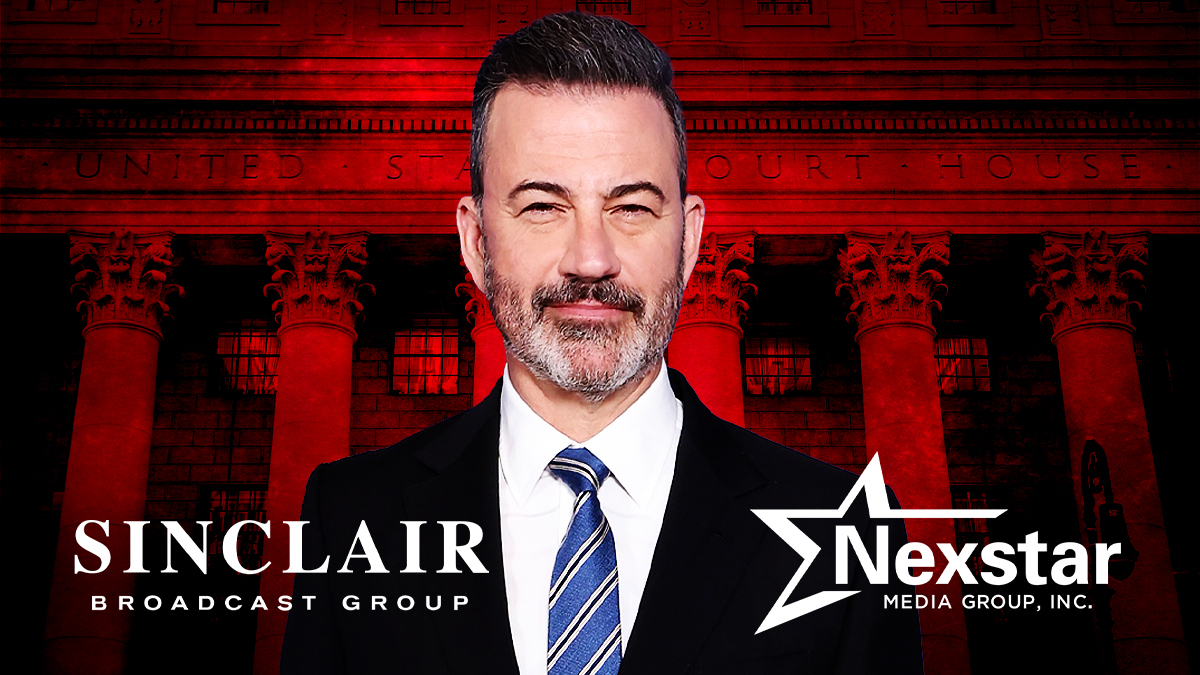 Jimmy Kimmel's late-night show is currently being preempted by broadcasting groups Sinclair and Nexstar. (Getty Images/Christopher Smith for TheWrap)