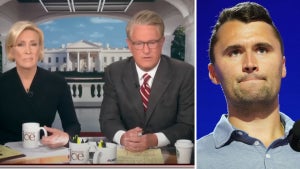 "Morning Joe" (MSNBC/YouTube), Charlie Kirk (Getty Images)