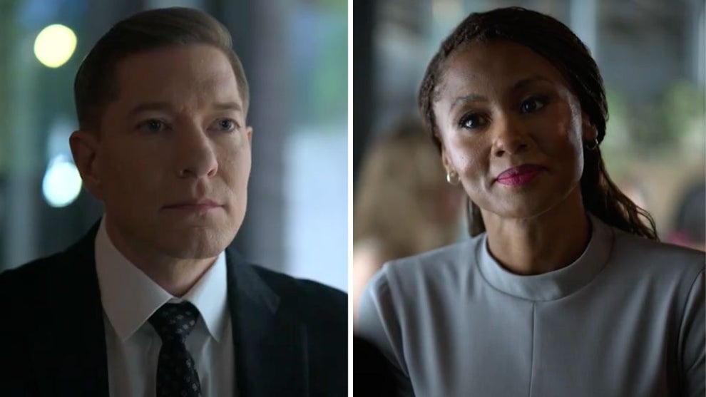 Joseph Sikora as Bill Sterling and Emayatzy Corinealdi as Jax Stewart in "Reasonable Doubt" Season 3 (Hulu/Disney)