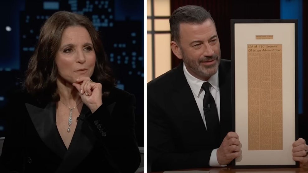 Julia Louis-Dreyfus and Jimmy Kimmel on "Jimmy Kimmel Live!" (ABC)