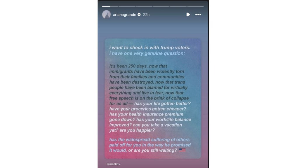 Ariana Grande repost from @mattxiv/Matt Bernstein)(@ArianaGrande Instagram screenshot)