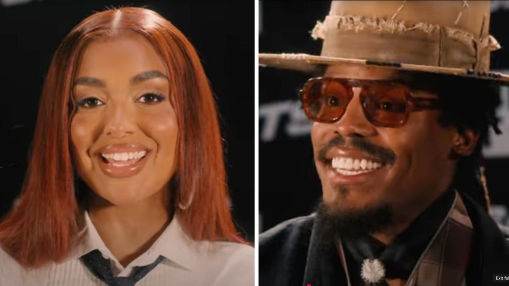 Hosts Ashley Nicole Moss and Cam Newton "106 & Sports" (BET)