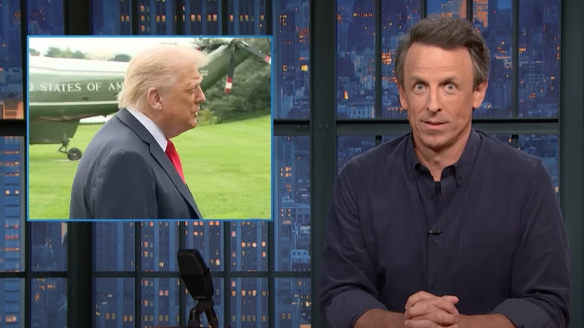 Seth Meyers Begs Trump to Stop Talking About New White House Ballroom | Video