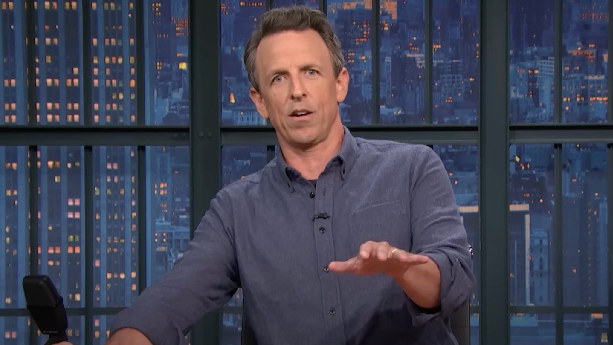 Seth Meyers Sucks Up to Trump After Kimmel Suspension: Clips of Me Making Fun of Him ‘Are Obviously Deep Fakes’ | Video