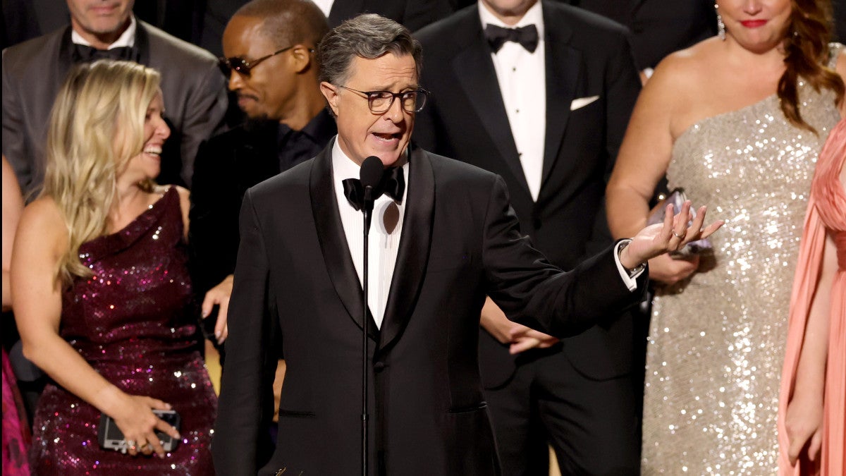 Stephen Colbert Warns to ‘Stay Strong’ in Emotional Emmys Speech