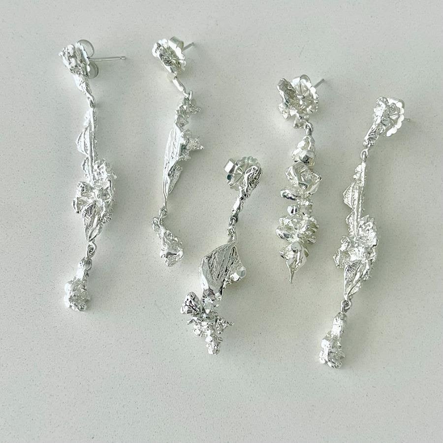 Lisa Eisner x The Row Silver Foil collection earrings
