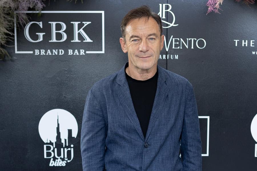 "The White Lotus" star Jason Issacs enjoys GBK’s 19th Annual Luxury Lounge at The Sun Rose Hotel in West Hollywood. (Kinga Sarabia)