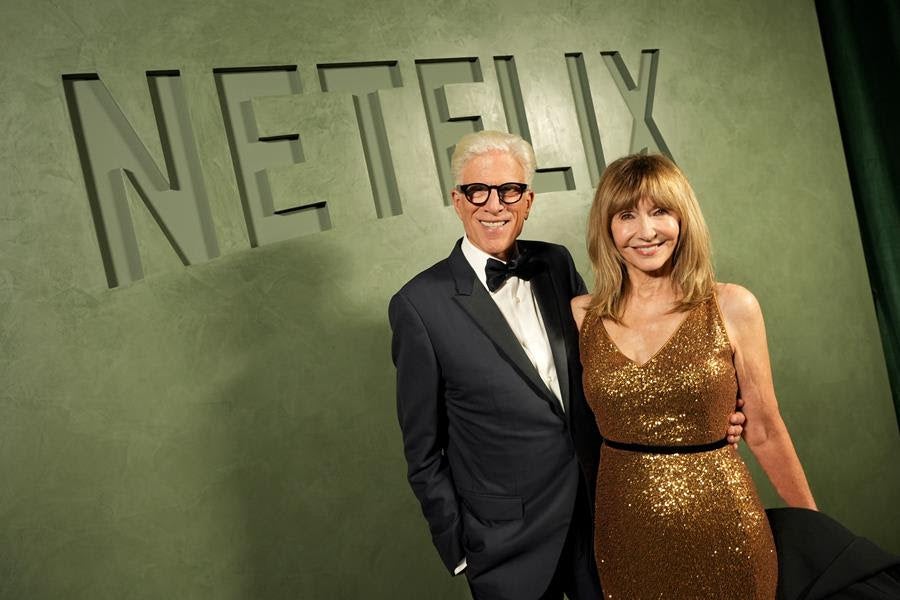 Ted Danson and Mary Steenburgen attend the Netflix Emmy After Party at Nya Studios West in Hollywood. (Charley Gallay, Gonzalo Marroquin, Roger Kisby/Getty Images)