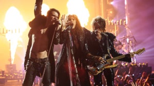 YUNGBLUD, Steven Tyler and Joe Perry at the 2025 VMAs