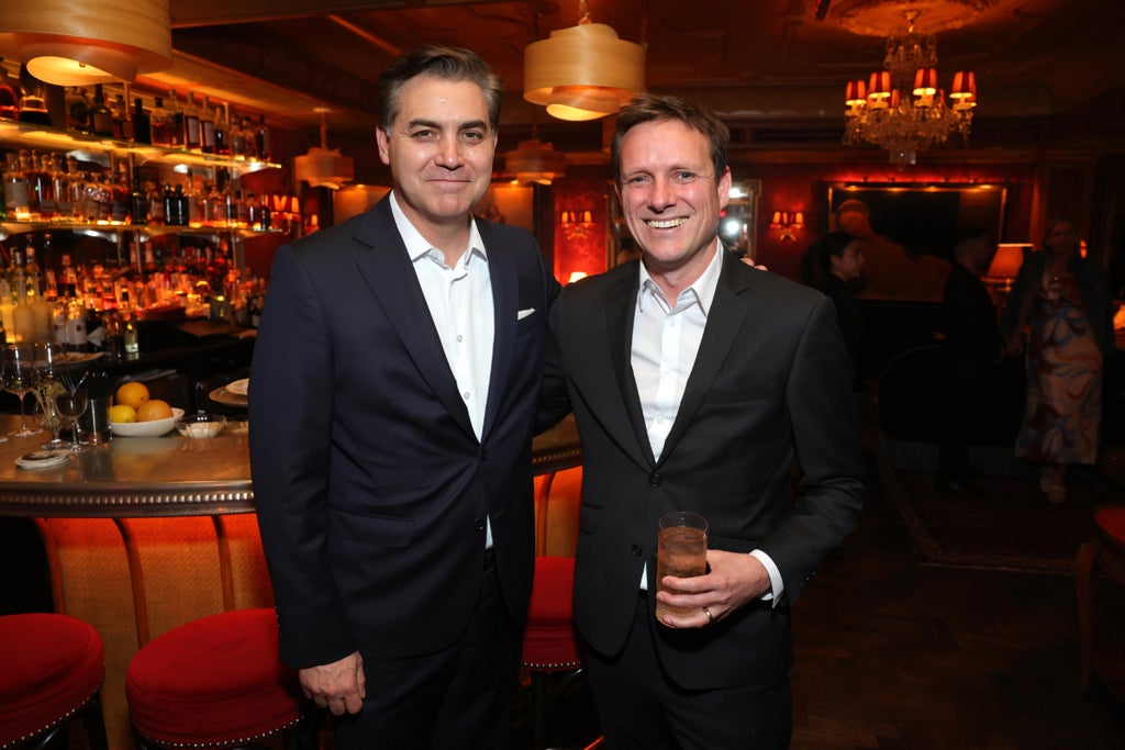 Jim Acosta with Substack co-founder Hamish McKenzie