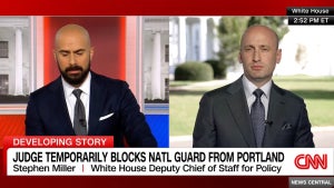 Boris Sanchez and Stephen Miller (Credit: CNN)