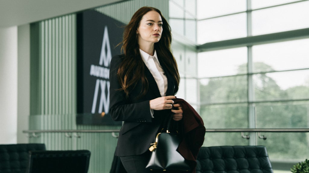 Emma Stone in "Bugonia" (Atsushi Nishijima/Focus Features)