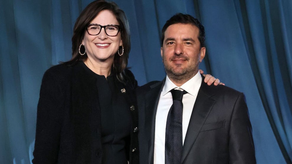 Dana Goldberg and Josh Greenstein attend the Academy Museum 5th Annual Gala on Oct. 18, 2025 in Los Angeles. (Rodin Eckenroth/Getty Images)