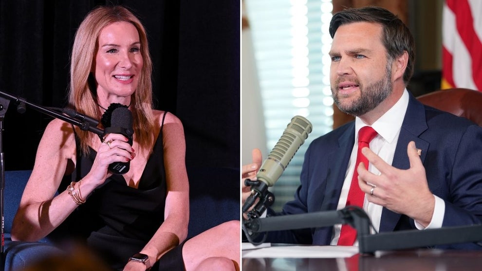 Left: Jennifer Welch (Bryan Bedder/Getty Images), Right: Vice President JD Vance (Doug Mills-Pool/Getty Images)