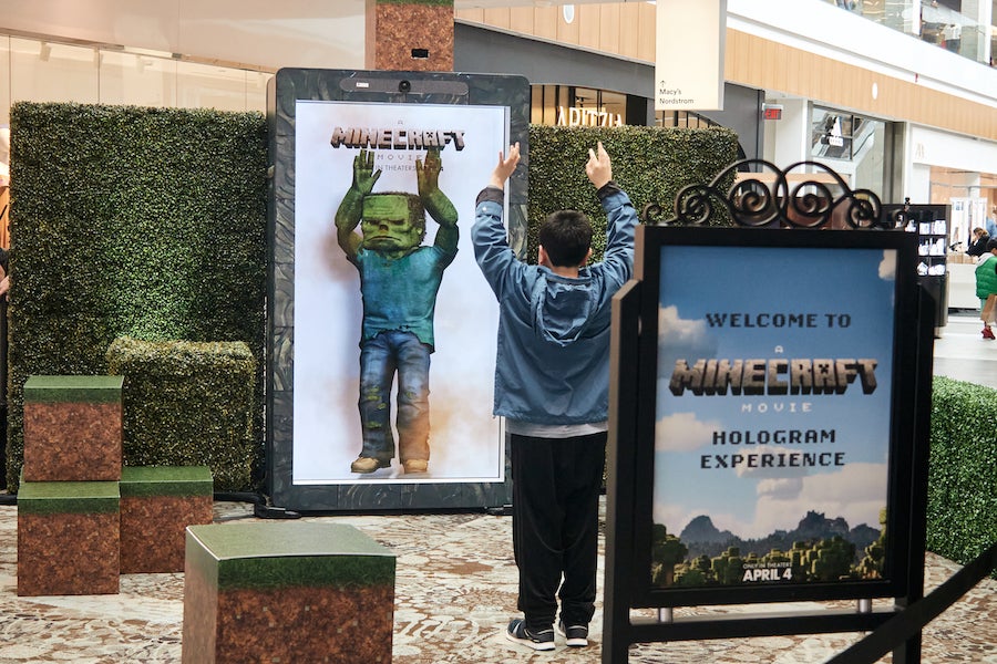 "A Minecraft Movie" Installation (Credit: Photo Courtesy of Proto Inc.)