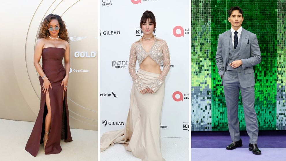 H.E.R. (Credit: Rodin Eckenroth/Getty Images for Gold House), Liza Soberano (Credit: Michael Loccisano/Getty Images for Elton John AIDS Foundation) and Manny Jacinto (Credit: Samir Hussein/WireImage)