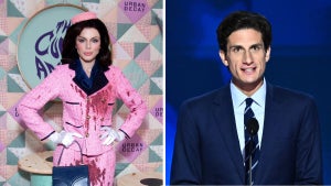 Julia Fox (Credit: Santiago Felipe/Getty Images) and Jack Schlossberg (Credit: MANDEL NGAN/AFP via Getty Images)