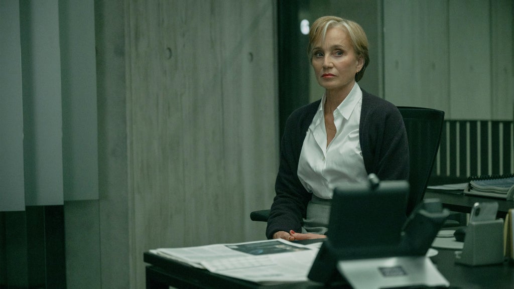 Kristin Scott Thomas as Diana Taverner in “Slow Horses” Season 5, Episode 6 (Apple TV)