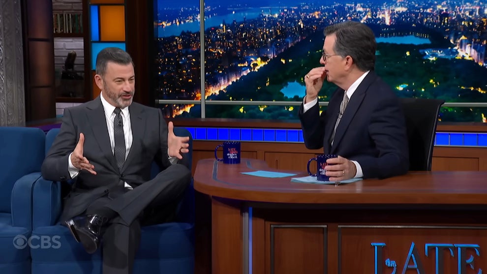 Jimmy Kimmel on the Sept. 30, 2025 edition of "The Late Show with Stephen Colbert" (CBS)