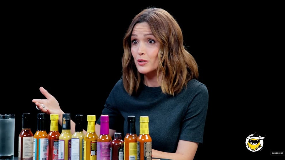 Rose Byrne on "Hot Ones" (Credit: First We Feast/YouTube)