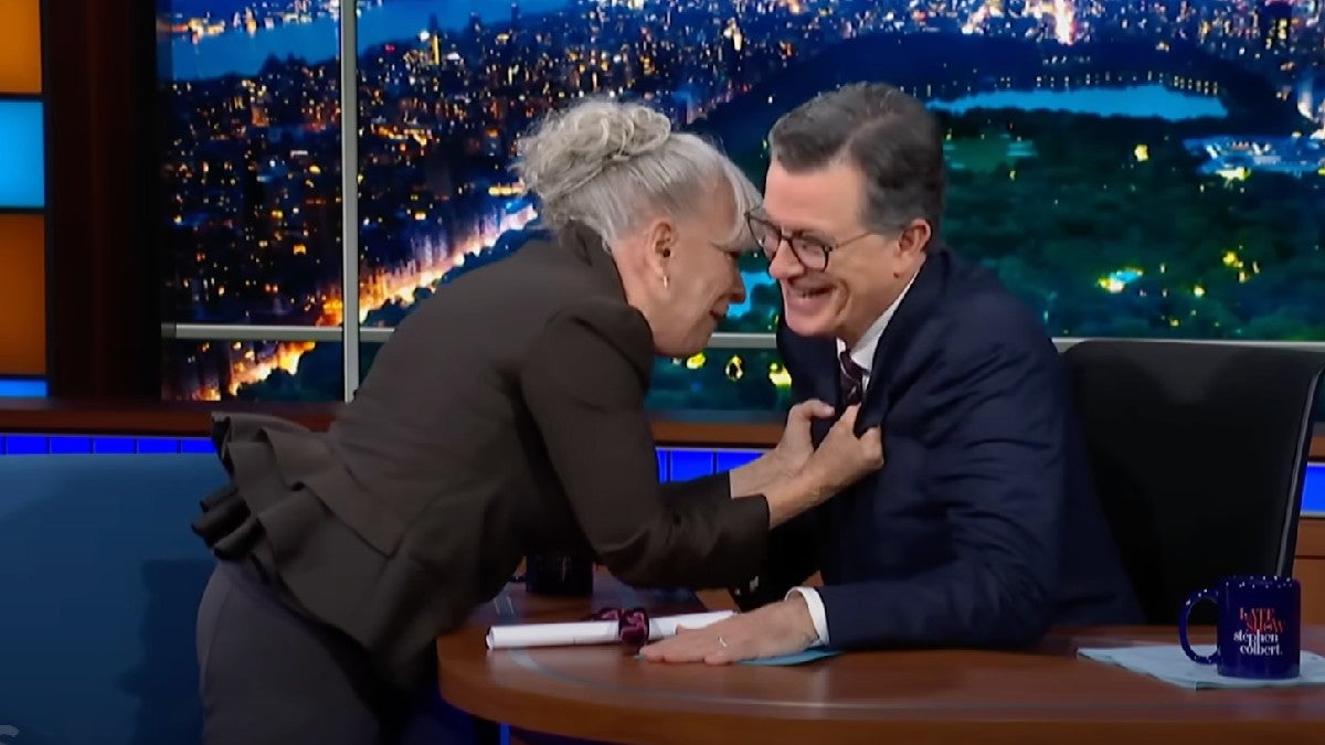Bette Midler Gets Emotional Singing Colbert Off With ‘Lord of the Rings’ Spin on ‘Wind Beneath My Wings’ | Video