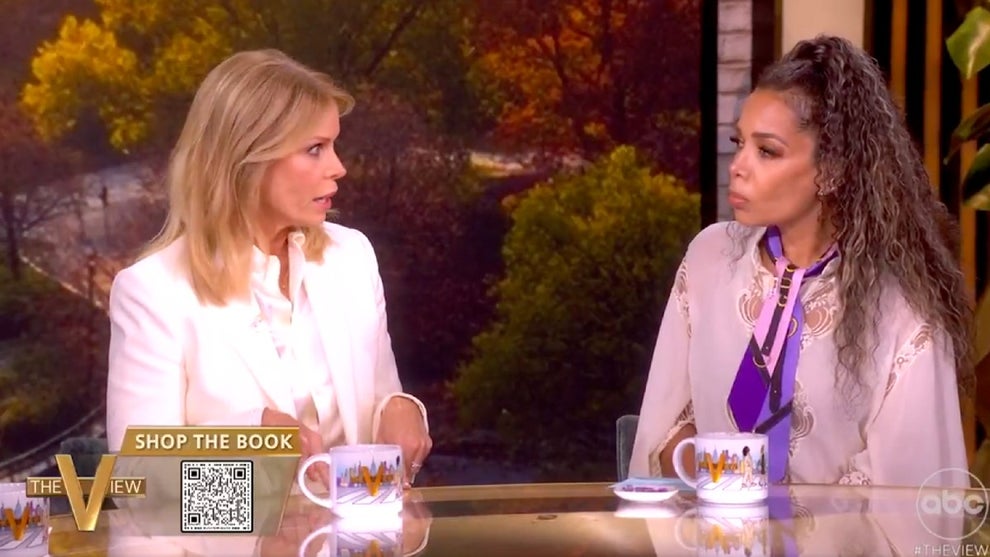 Cheryl Hines and Sunny Hostin on "The View" (Credit: ABC)