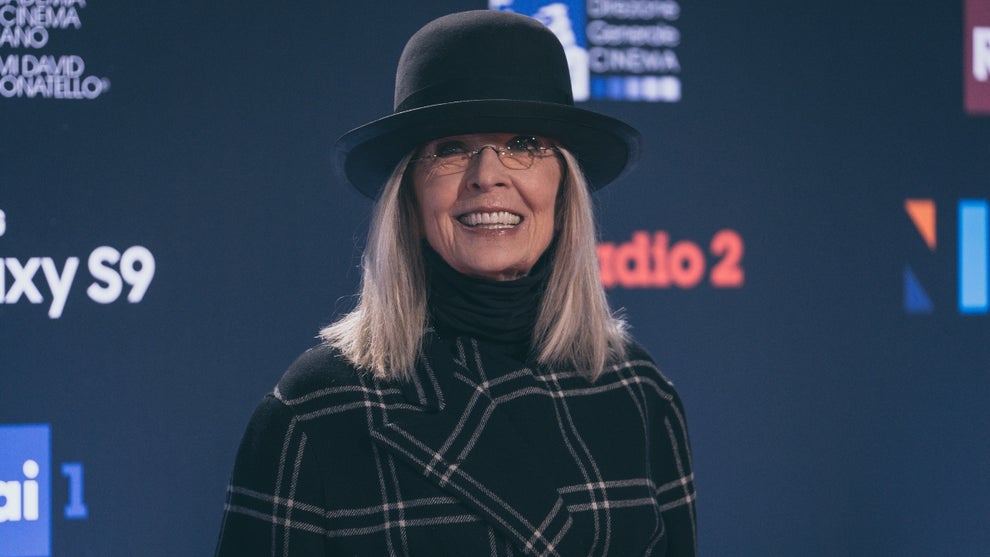 Diane Keaton walks a red carpet ahead of the 62nd David Di Donatello awards ceremony on March 21, 2018 in Rome, Italy