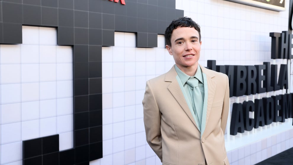 Elliot Page attends Netflix's The Umbrella Academy S4 Premiere Event at The Egyptian Theatre Hollywood on August 05, 2024 in Los Angeles, California
