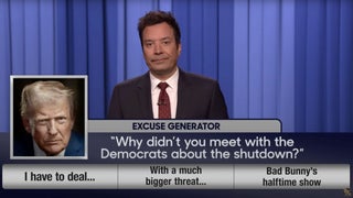 Fallon Jokes That Trump Is More Focused on ‘Much Bigger Threat’ Bad Bunny Than Government Shutdown | Video