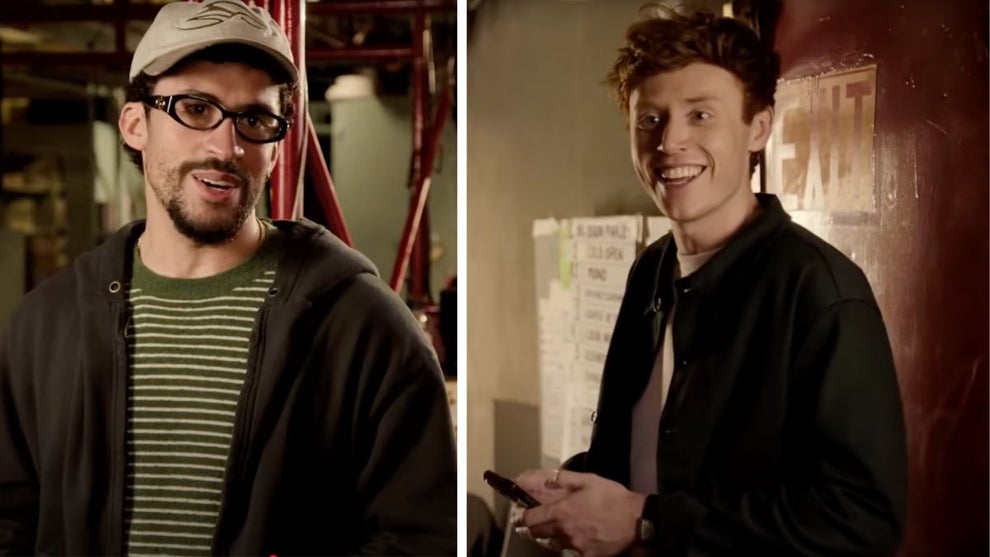 Bad Bunny and Ben Marshall on "Saturday Night Live" clip (NBC/YouTube screenshot)