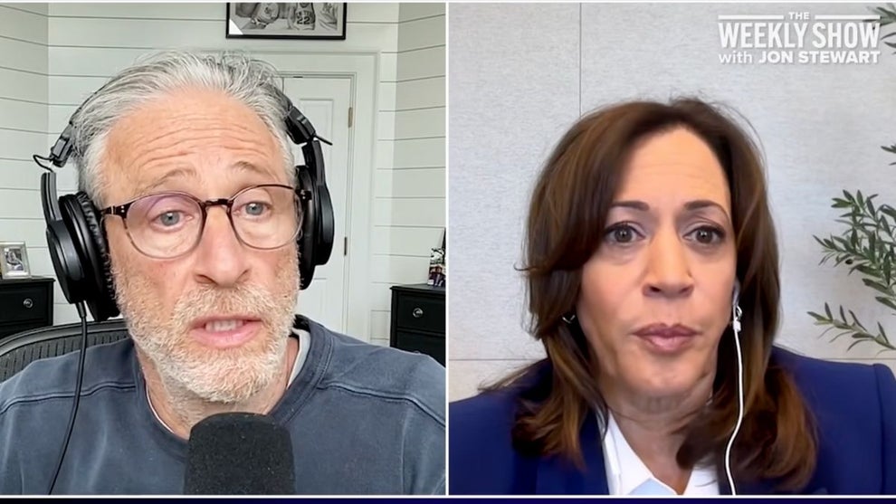 Kamala Harris on "The Weekly Show with Jon Stewart" ("The Weekly Show with Jon Stewart"/YouTube screenshot)