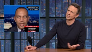 Seth Meyers Laughs at Dems Calling Trump 2028 Hats the ‘Strangest Thing Ever’: ‘Not Even the Strangest Thing Trump Has Done’ | Video