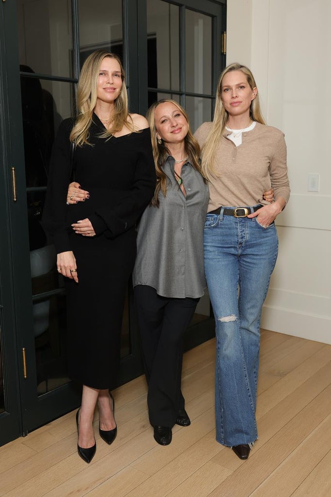 Sara Foster, Jennifer Meyer and Erin Foster attend Jennifer Meyer's 20 Year anniversary celebration on Oct. 9, 2025 in Los Angeles, California. Source: Stefanie Keenan/Getty Images for Jennifer Meyer Jewelry