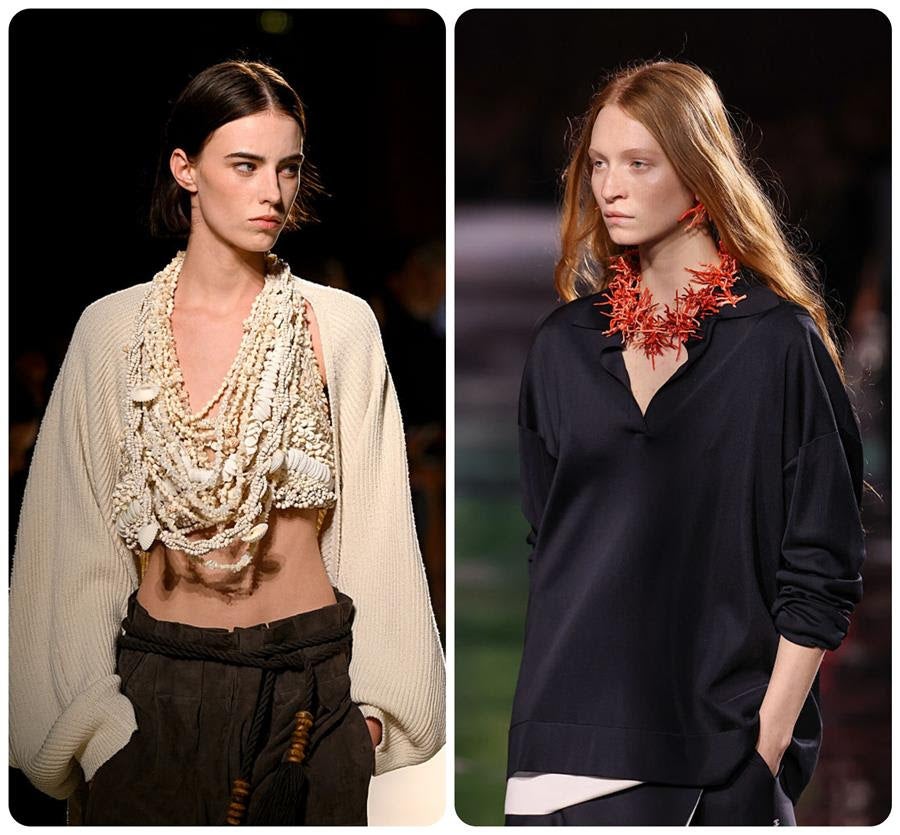 Left: Balmain Spring 2026; right: Chanel Spring 2026. Source: Getty