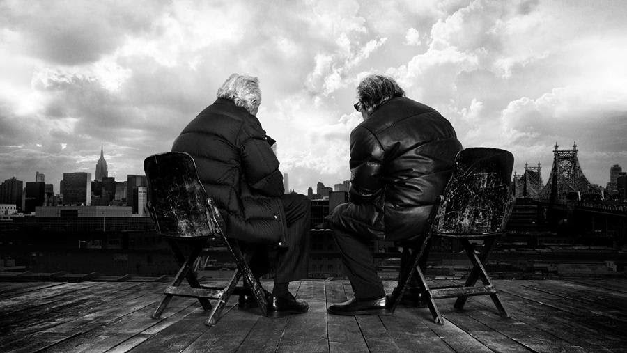 Robert De Nire and Al Pacino in the Moncler "Warmer Together" campaign. Source: Moncler