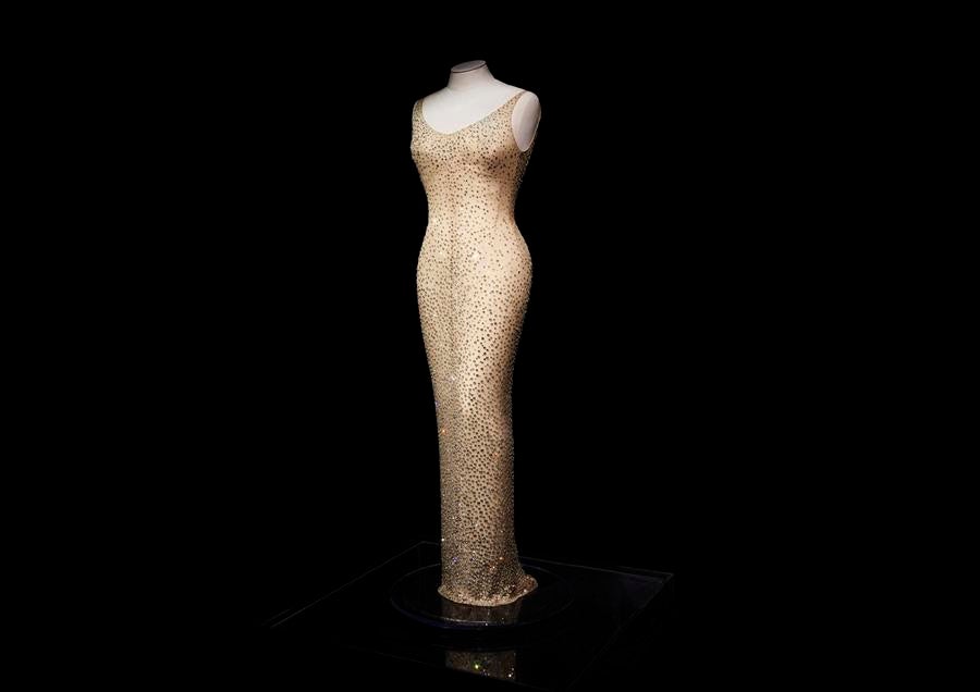 Jean-Louis and Bob Mackie designed gown worn by Marilyn Monroe on display at Swarovski "Masters of Light: Hollywood." Source: Swarovski