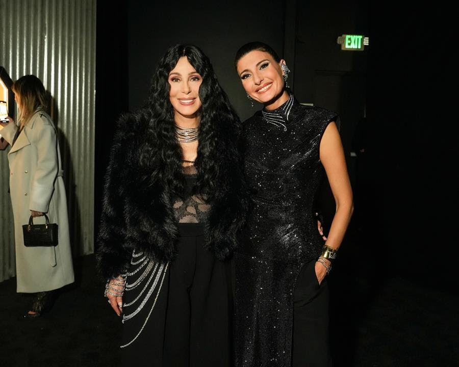 Cher and Giovanna Battaglia Engelbert at the opening of Swarovski "Masters of Light: Hollywood." Source: Swarovski