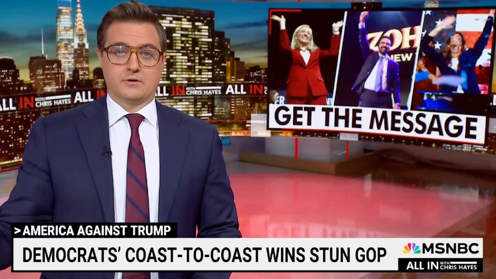 Chris Hayes hosts the Nov. 5, 2025 edition of "All In" (MSNBC)