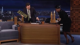 Cynthia Erivo Chases Jimmy Fallon Around His Desk to Reorder Her ‘Wicked’ Songs Blind Ranking | Video