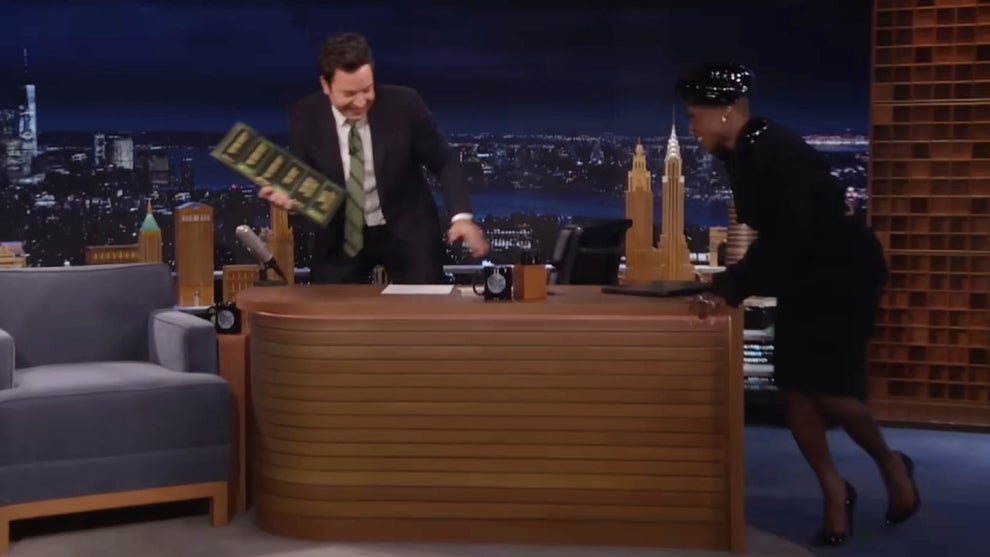 Cynthia Erivo and Jimmy Fallon on the Nov. 19, 2025 edition of "The Tonight Show" (NBC)