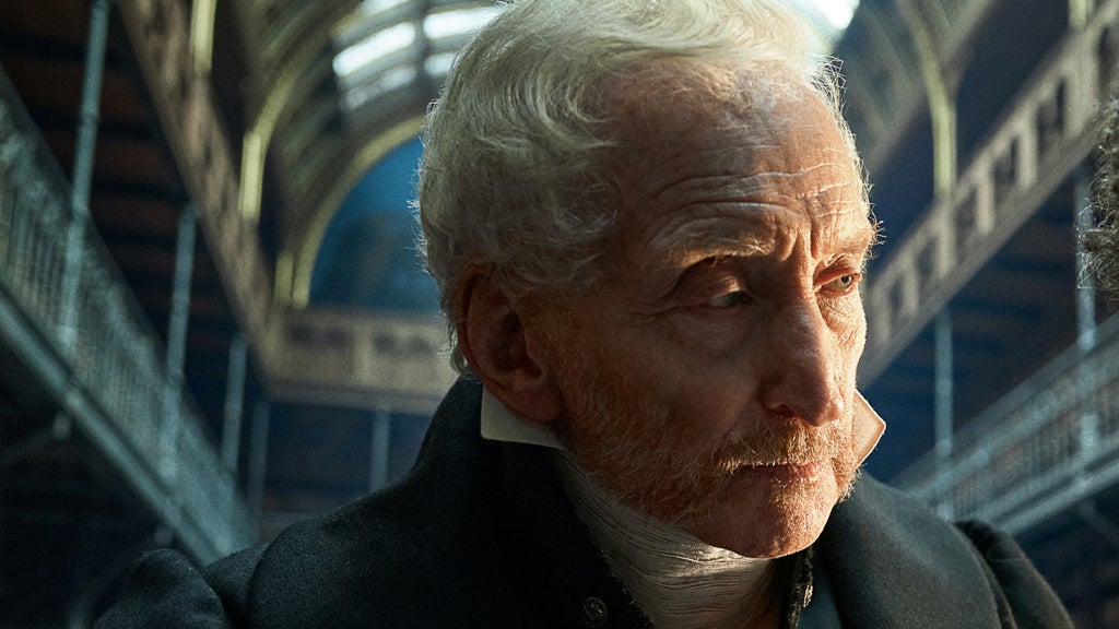 Charles Dance as Baron Leopold Frankenstein in "Frankenstein" (Ken Woroner/Netflix)