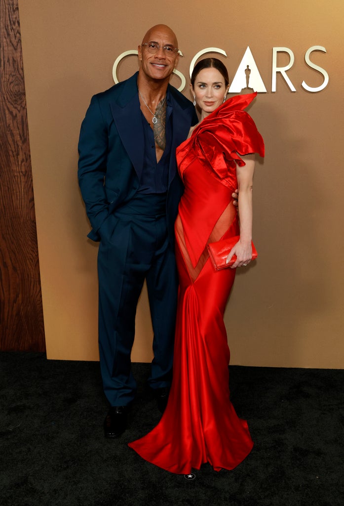 Dwayne Johnson and Emily Blunt