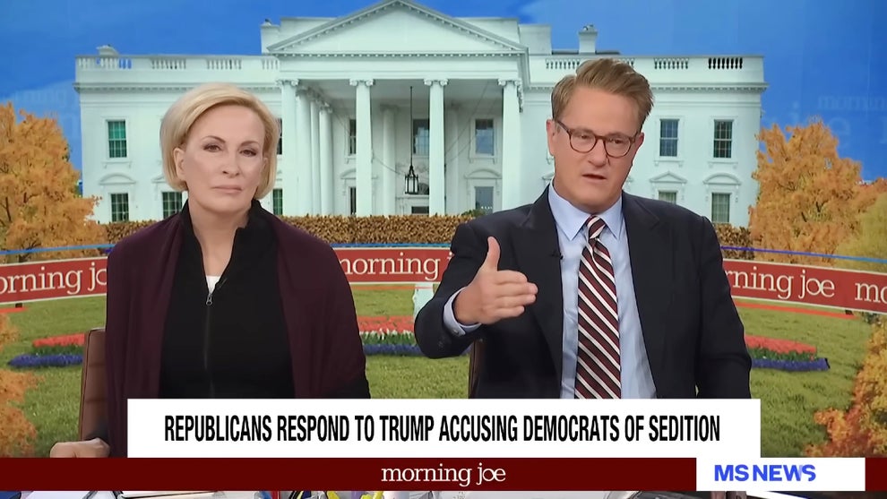 Mika Brzezinski and Joe Scarborough host the Nov. 21, 2025 edition of "Morning Joe" (Credit: MS NOW)