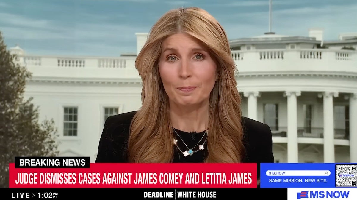 Trump ‘Only Has Himself to Blame’ for Dismissed James Comey, Letitia James Cases, Nicolle Wallace Says | Video