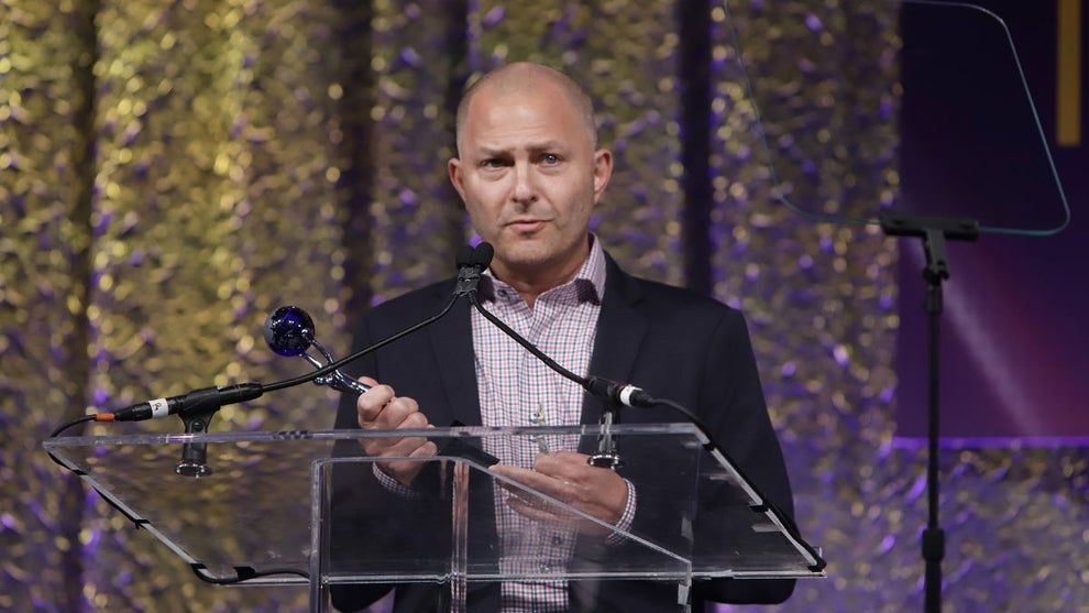 Barry Poznick on stage at the 2nd Annual Global TV Demand Awards at Fontainebleau Hotel on January 21, 2020 in Miami Beach, Florida. (Credit: John Parra/Getty Images for Parrot Analytics)