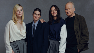 Elle Fanning, Inga Ibsdotter Lilleaas, Renate Reinsve, Stellan Skarsgård of "Sentimental Value" (Photo by Nolan Zangas)