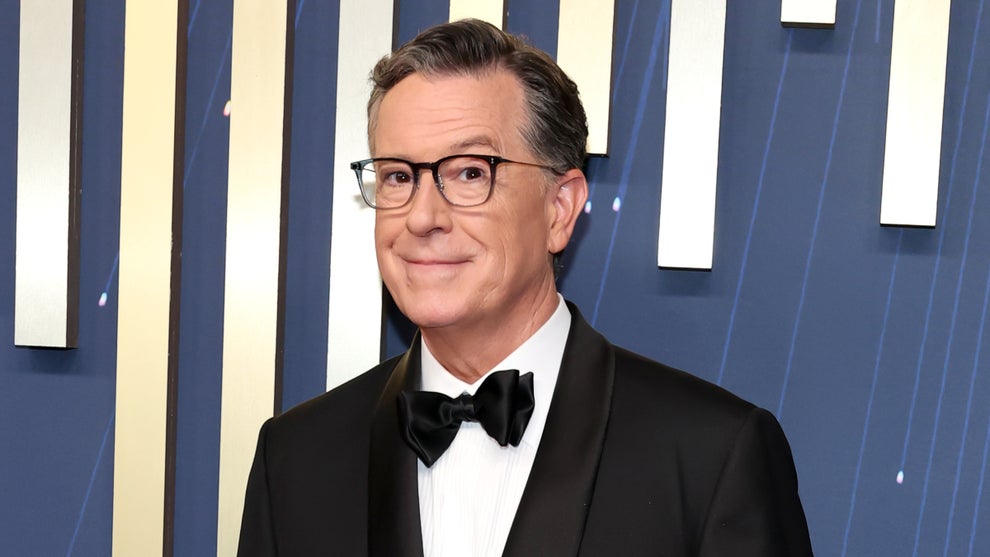 Stephen Colbert attends the 77th Primetime Emmy Awards at Peacock Theater on September 14, 2025 in Los Angeles, California. (Amy Sussman/Getty Images)