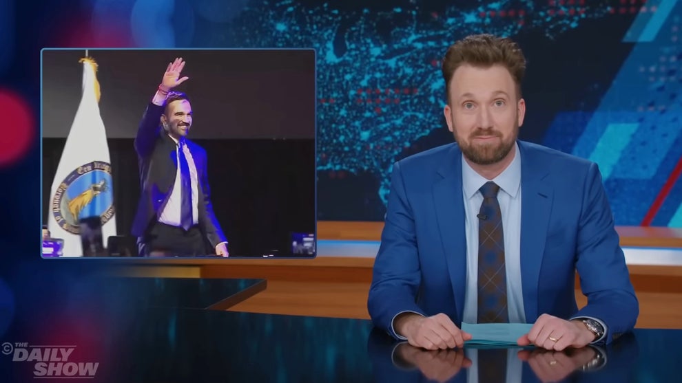 Jordan Klepper hosts the Nov. 5, 2025 edition of "The Daily Show" (Comedy Central)