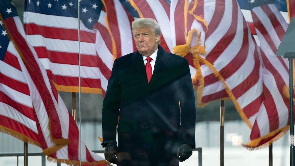 President Donald Trump arrives to speak to supporters near the White House on Jan. 6, 2021. (Brendan Smialowski/AFP via Getty Images)