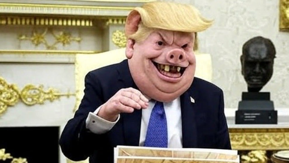 California Gov. Gavin Newsom shared a flurry of AI-created images in response to President Trump's "piggy" attack. (X)